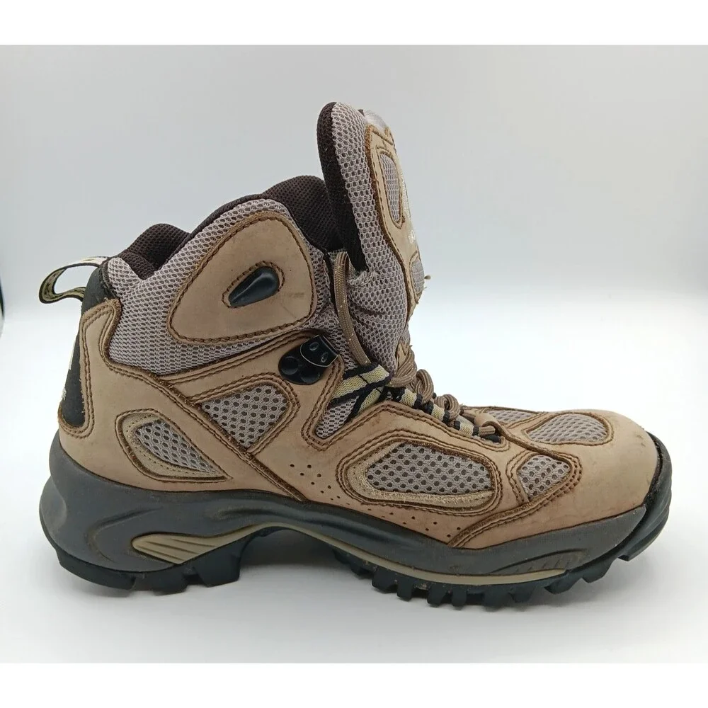 Vasque Boots Breeze Wn 8 Tan Leather Vibram Waterproof Gore-Tex Hiking Outdoor